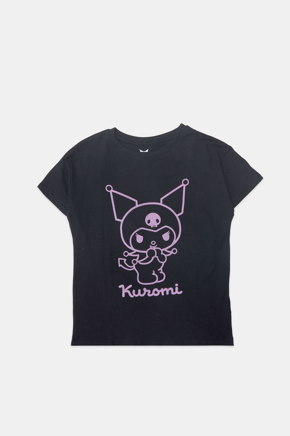 Girls Kuromi Flocked T-Shirt Girls Kuromi Flocked T-Shirt