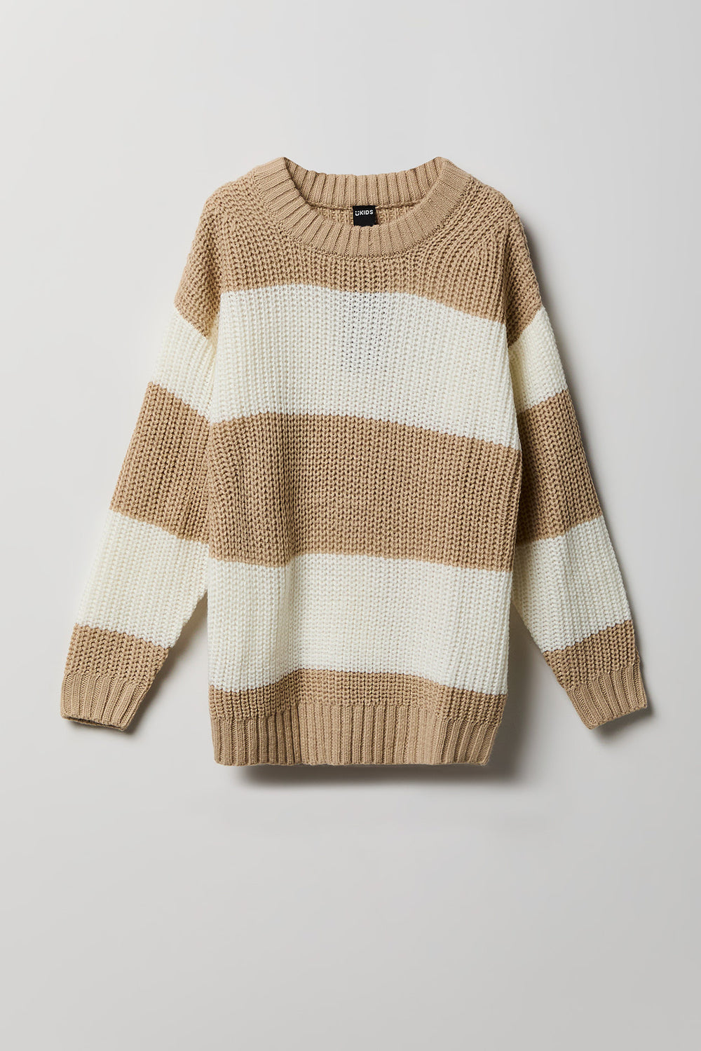 Youth Jacquard Striped Boxy Sweater Youth Jacquard Striped Boxy Sweater