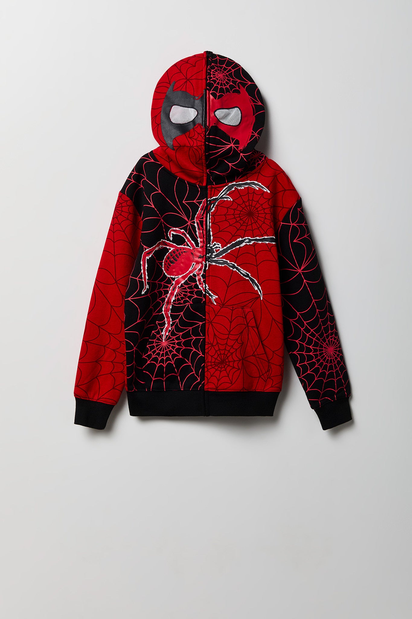 Youth Spider Web Peeper Zip-Up Hoodie - Multi /