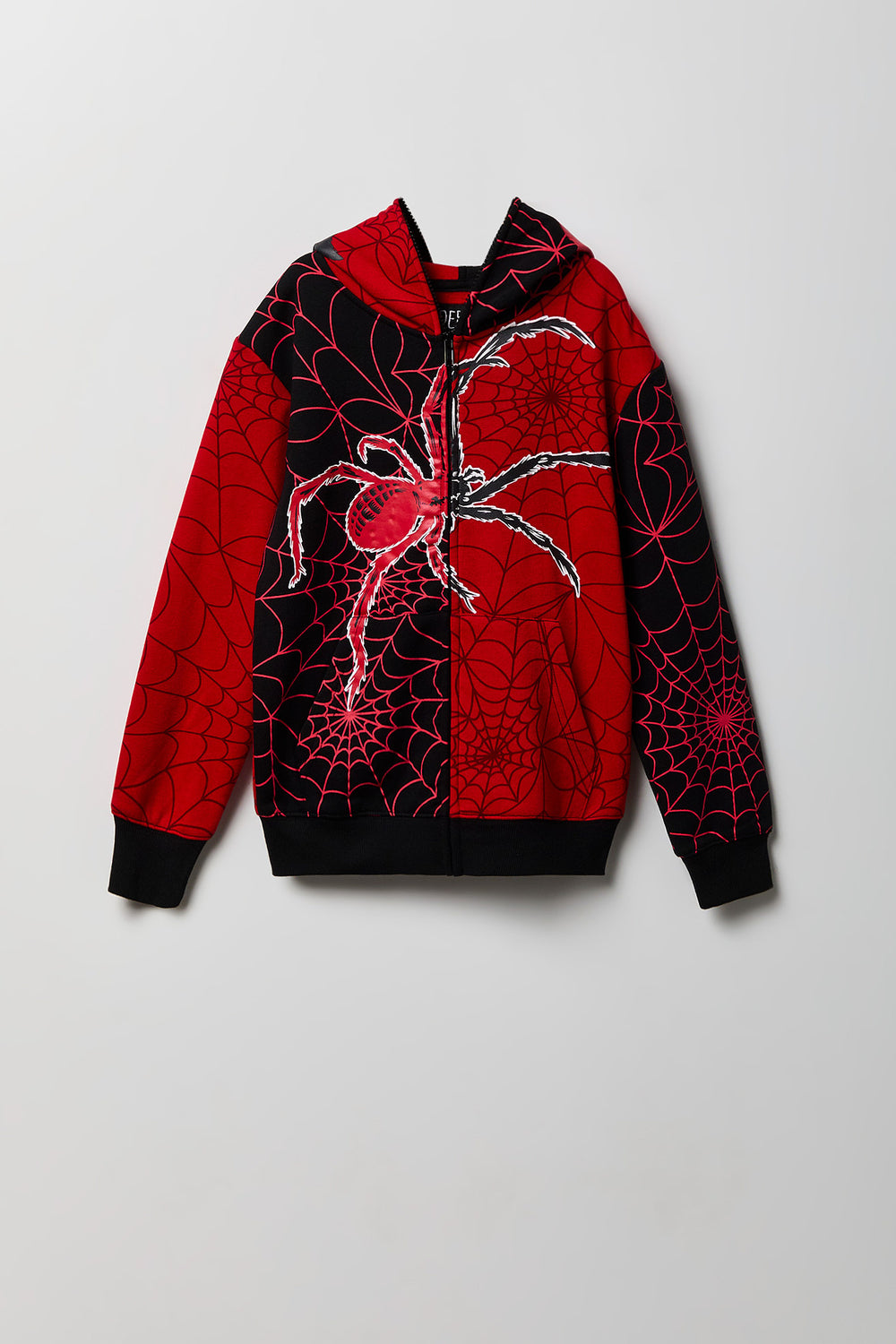 Youth Spider Web Peeper Zip-Up Hoodie Youth Spider Web Peeper Zip-Up Hoodie