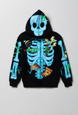 Youth Skeleton Peeper Zip-Up Hoodie
