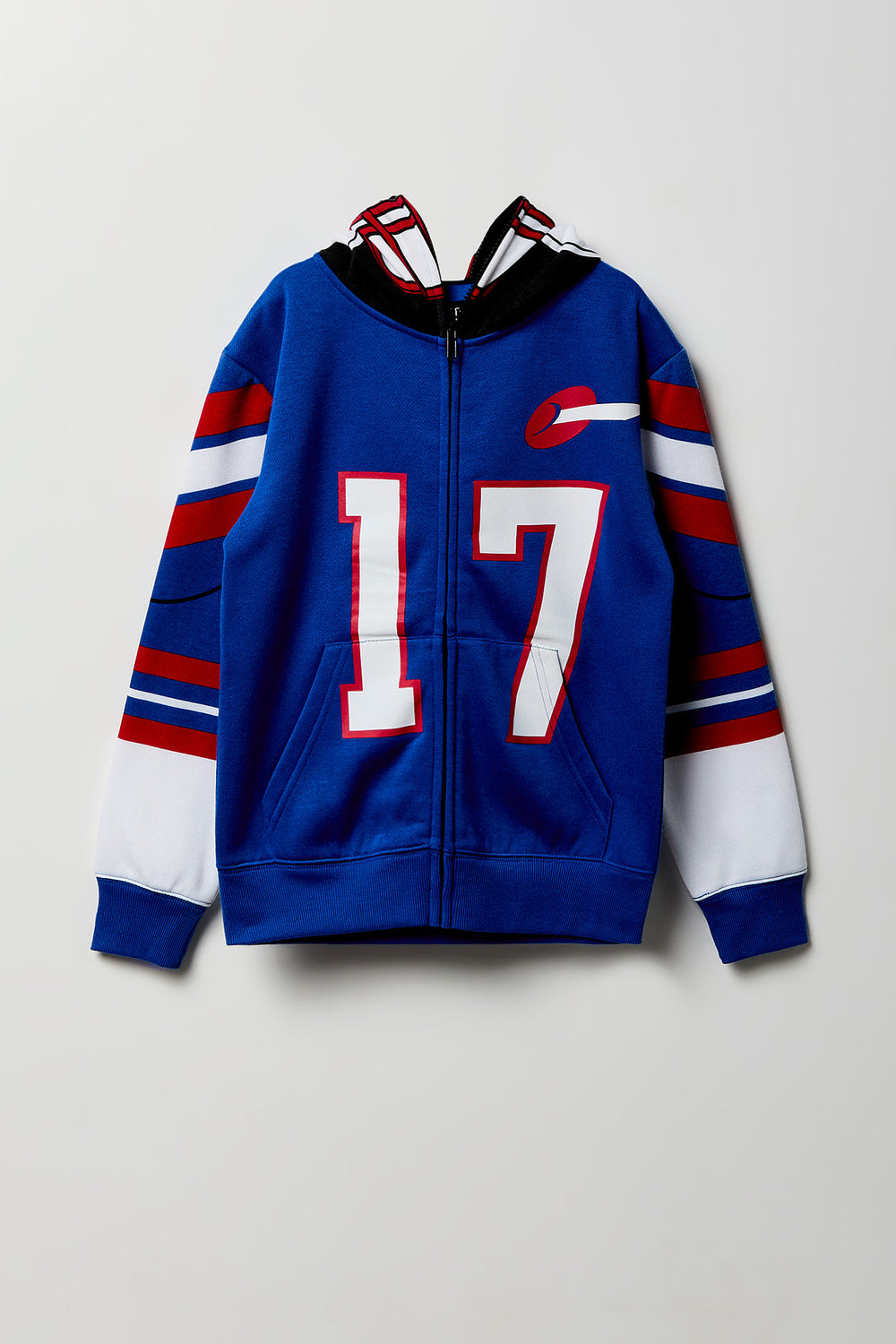 Youth Football Player Full-Zip Peeper Hoodie Youth Football Player Full-Zip Peeper Hoodie