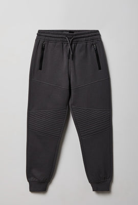 Jogger en molleton style moto