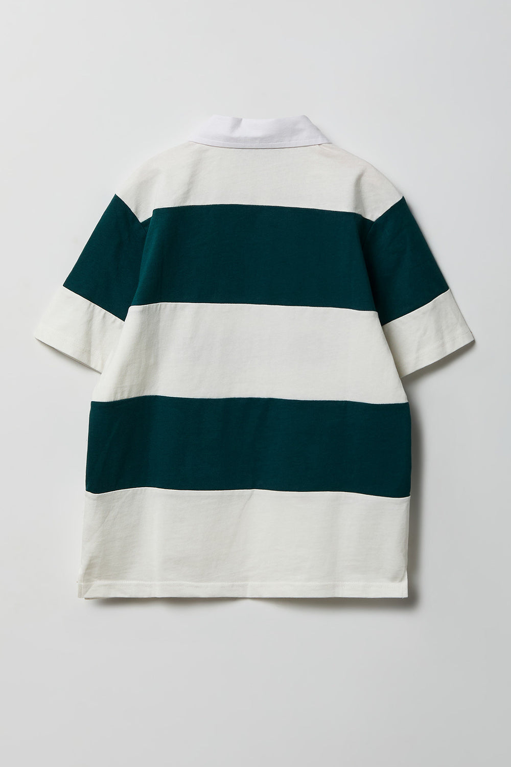 Youth Striped Embroidered Boxy Collared Polo Youth Striped Embroidered Boxy Collared Polo