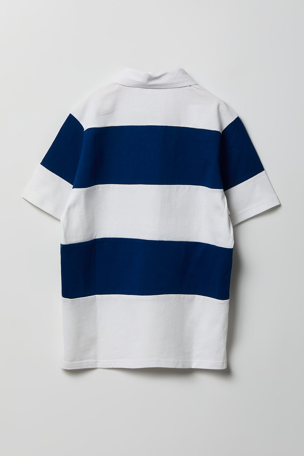 Youth Striped Embroidered Boxy Collared Polo Youth Striped Embroidered Boxy Collared Polo