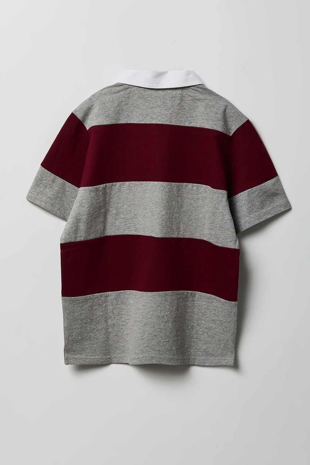 Youth Striped Embroidered Boxy Collared Polo Youth Striped Embroidered Boxy Collared Polo