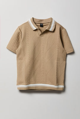 Polo texturé à col Johnny junior