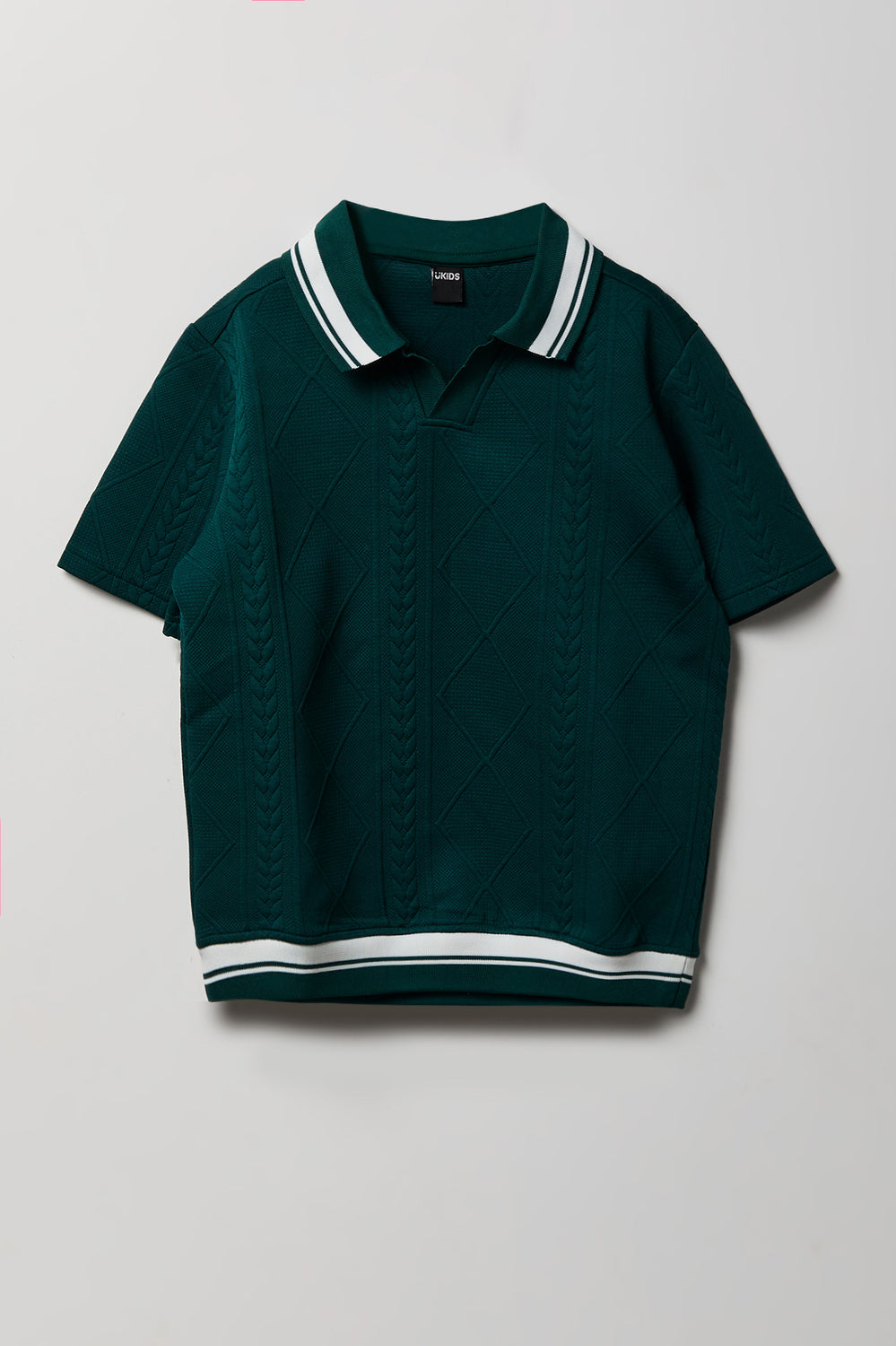 Polo texturé à col Johnny junior Polo texturé à col Johnny junior