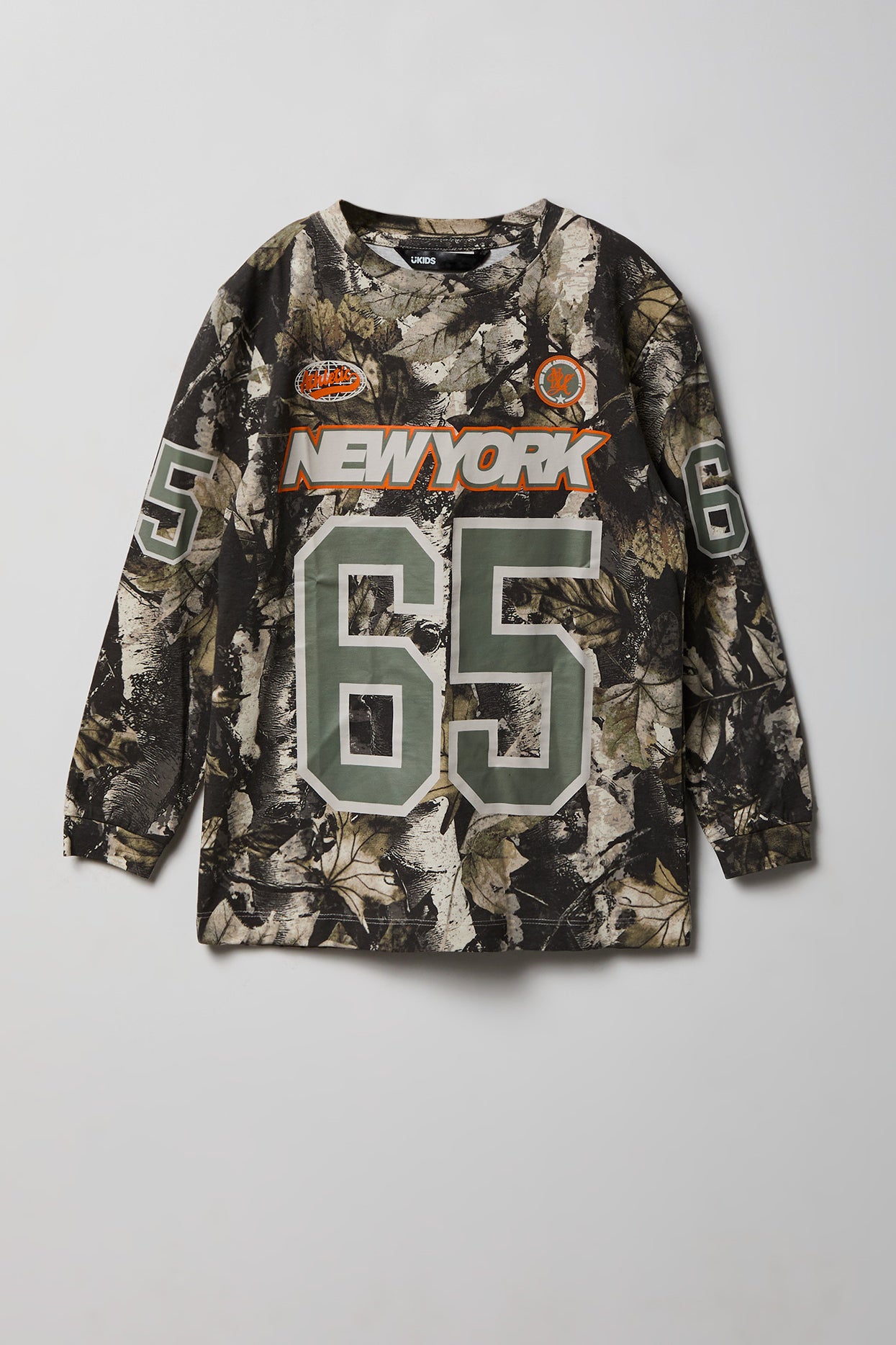 Youth Camo Graphic Long Sleeve Tee - /