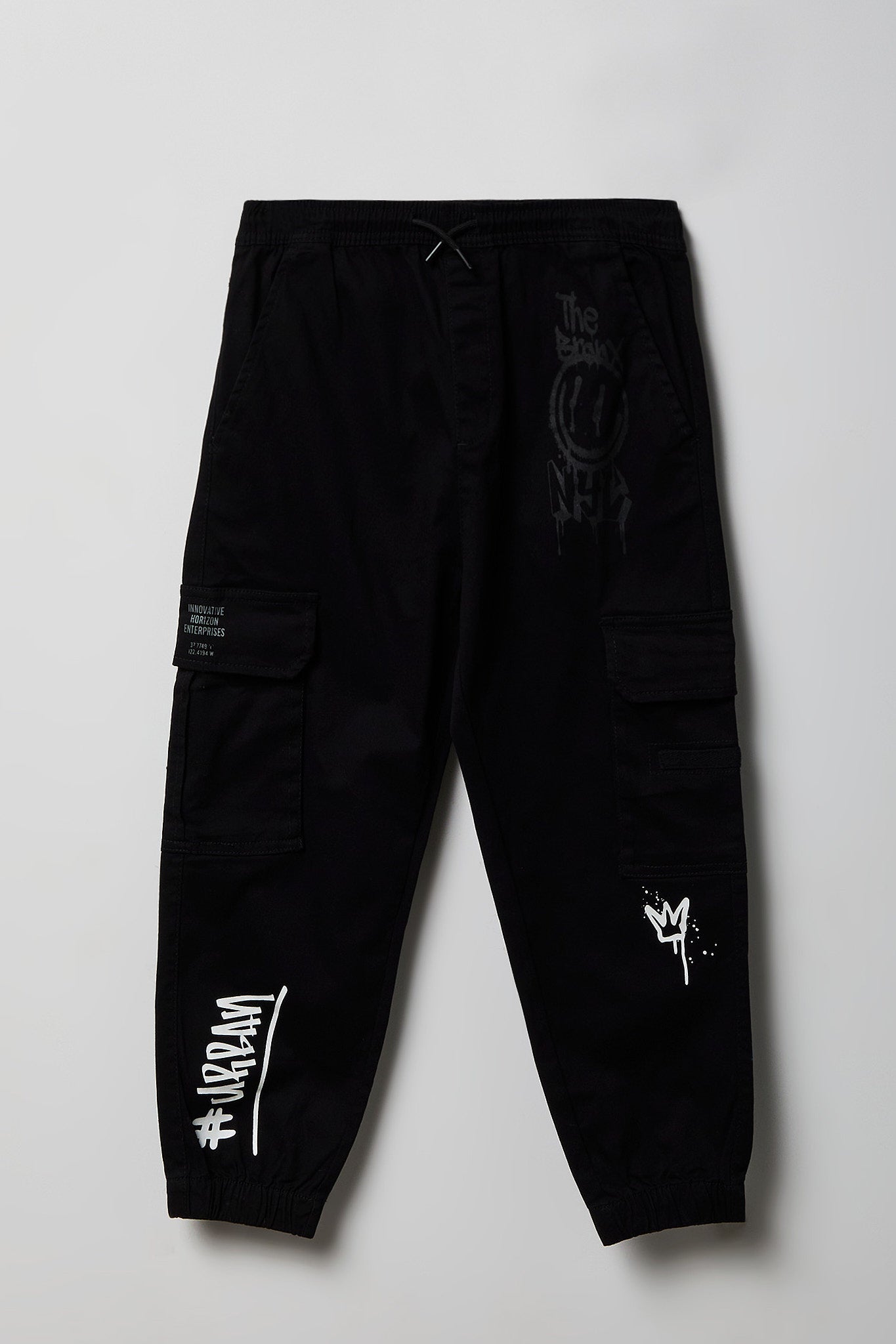 Youth Graphic Cargo Twill Jogger - /