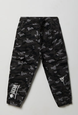 Jogger cargo en sergé junior