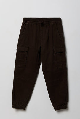 Jogger cargo en sergé junior