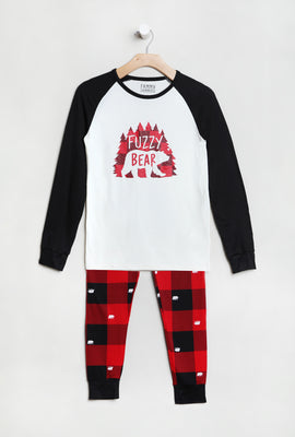 Youth Fammy Jammies Fuzzy Bear 2-Piece Pajama Set