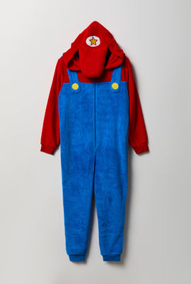 Combinaison en peluche plombier junior