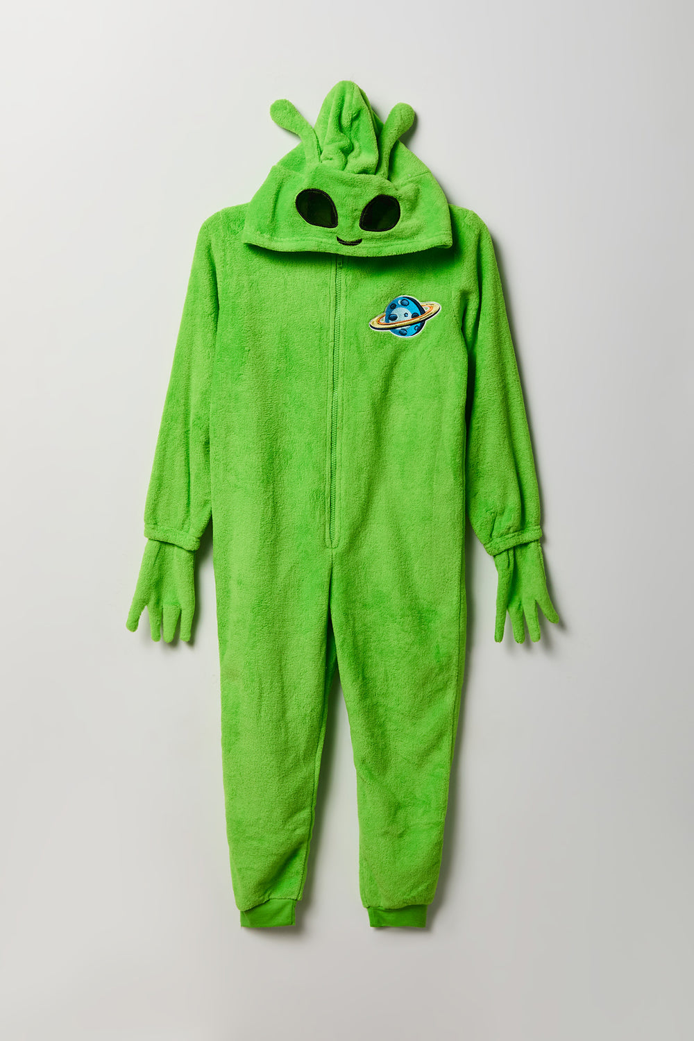 Youth 3D Alien Plush Onesie Youth 3D Alien Plush Onesie