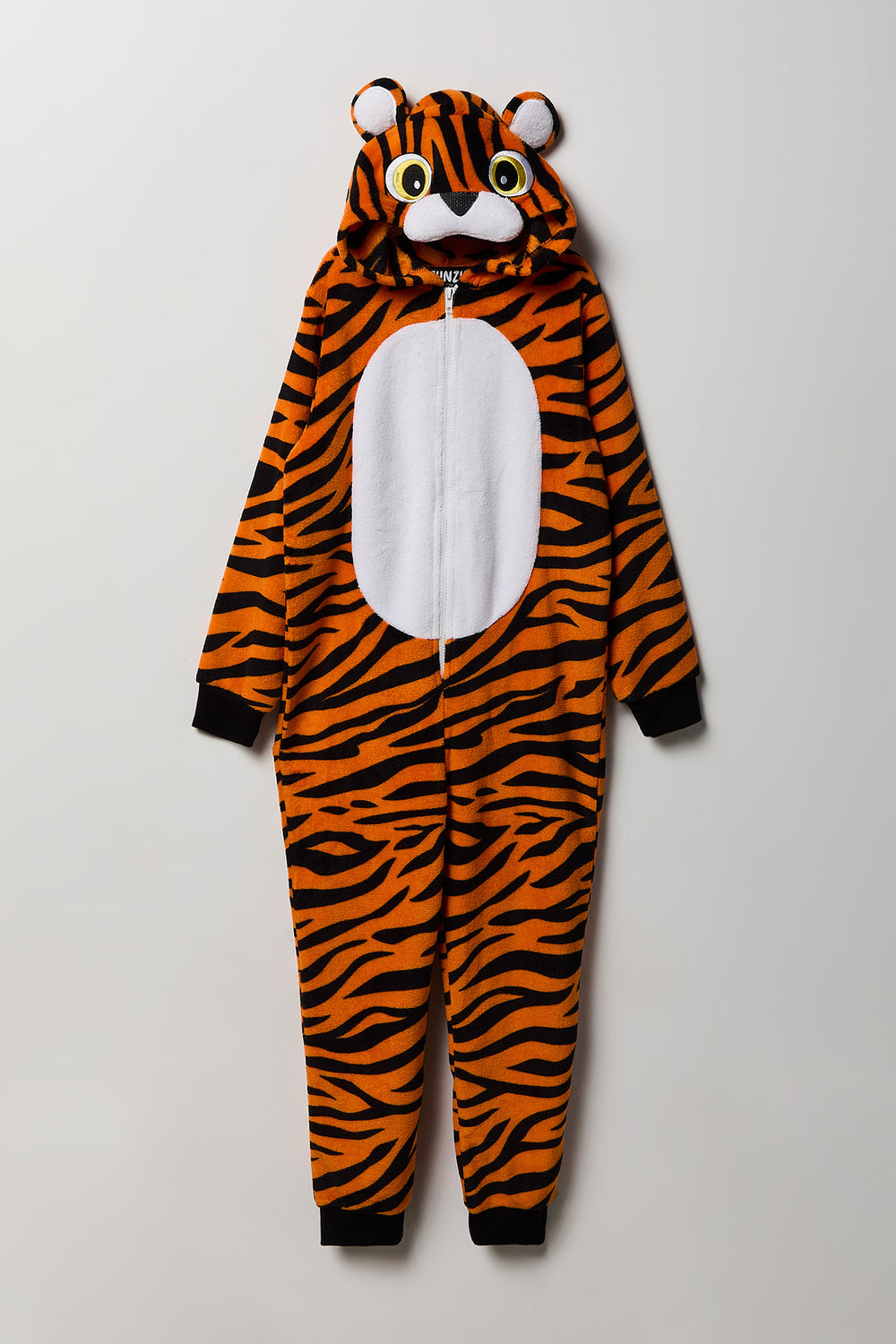 Youth 3D Tiger Plush Onesie Youth 3D Tiger Plush Onesie