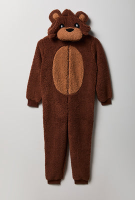Combinaison en sherpa ours 3D junior