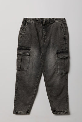 Jogger cargo en denim junior