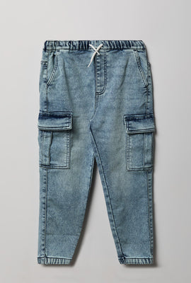 Youth Denim Cargo Joggers