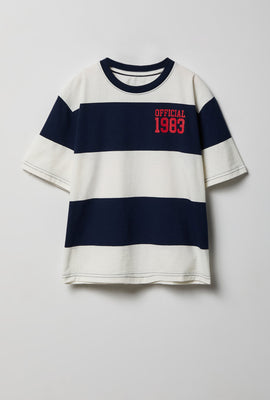 T-shirt rayé imprimé junior