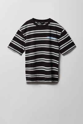 T-shirt à rayures et imprimé graphique junior