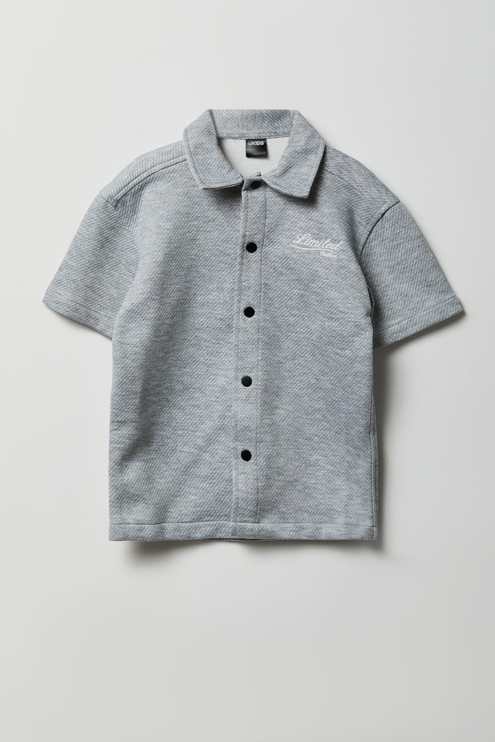 Chemise boutonnée texturée coupe carrée junior Chemise boutonnée texturée coupe carrée junior