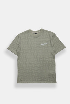 T-shirt brodé en tissu jacquard junior
