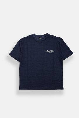T-shirt brodé en tissu jacquard junior