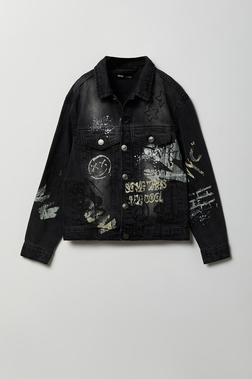 Veste en denim à motifs graffiti junior Veste en denim à motifs graffiti junior