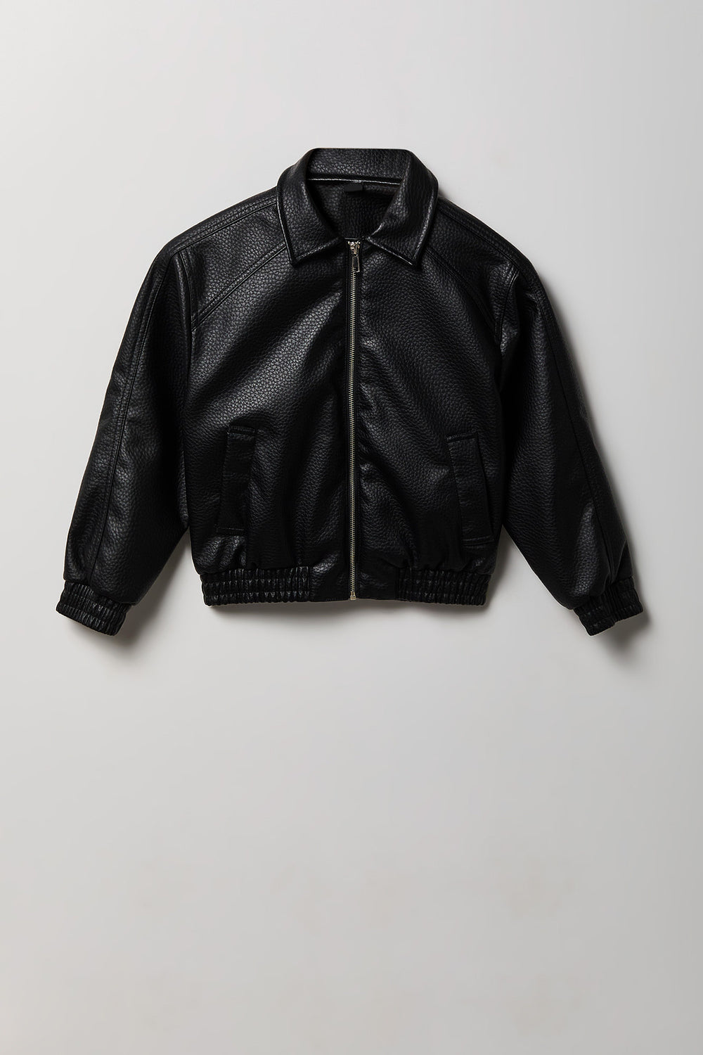 Youth Faux-Leather Bomber Jacket Youth Faux-Leather Bomber Jacket