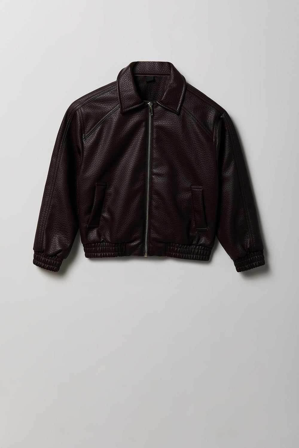 Youth Faux-Leather Bomber Jacket Youth Faux-Leather Bomber Jacket