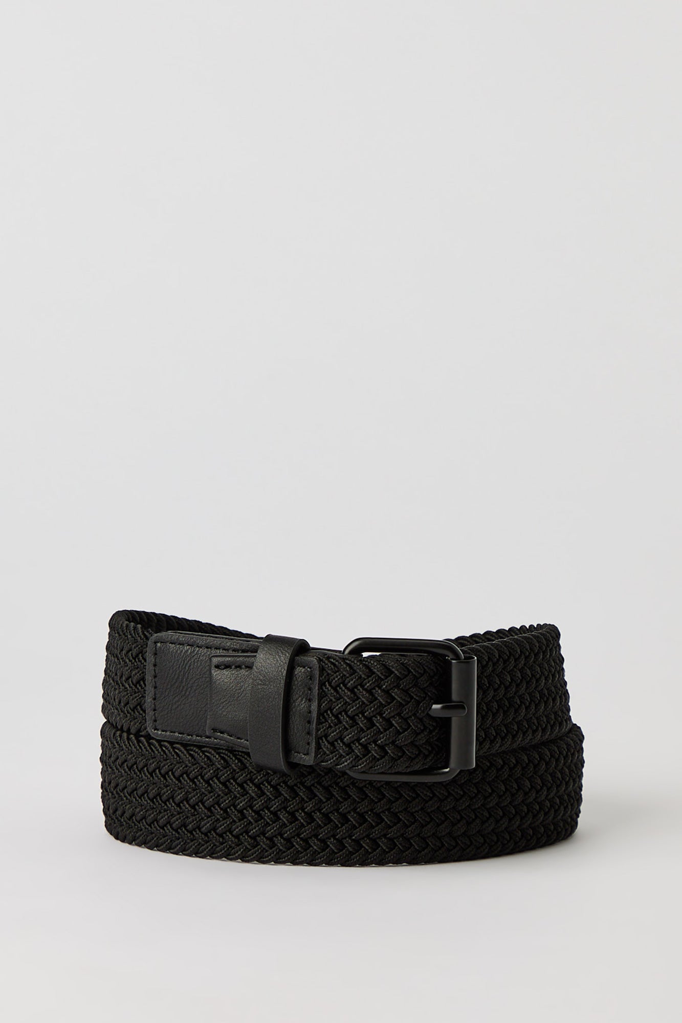 Youth Elastic Woven Belt - Black / O/S