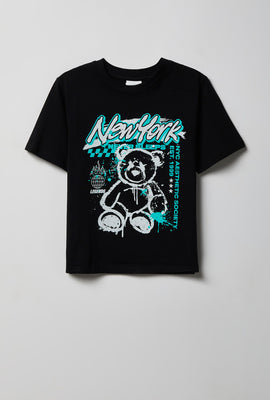 T-shirt imprimé ours en peluche junior