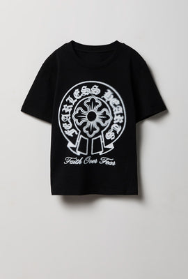T-shirt imprimé Faith Over Fear junior
