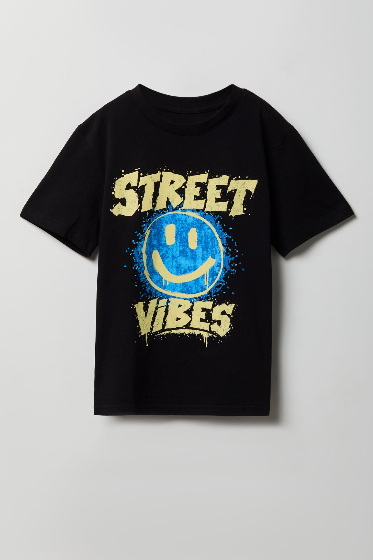 Youth Street Vibes Graphic Tee - Black /