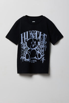 Youth Bear Print Graphic Tee
