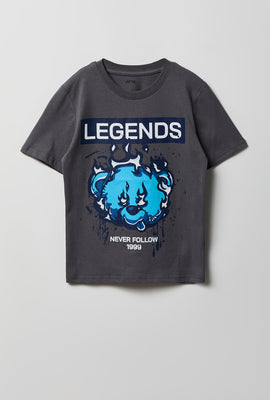 Youth Bear Print Graphic Tee