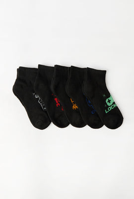 Youth Gamer Ankle Socks 5-Pack