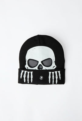 Tuque squelette d'Halloween phosphorescente junior