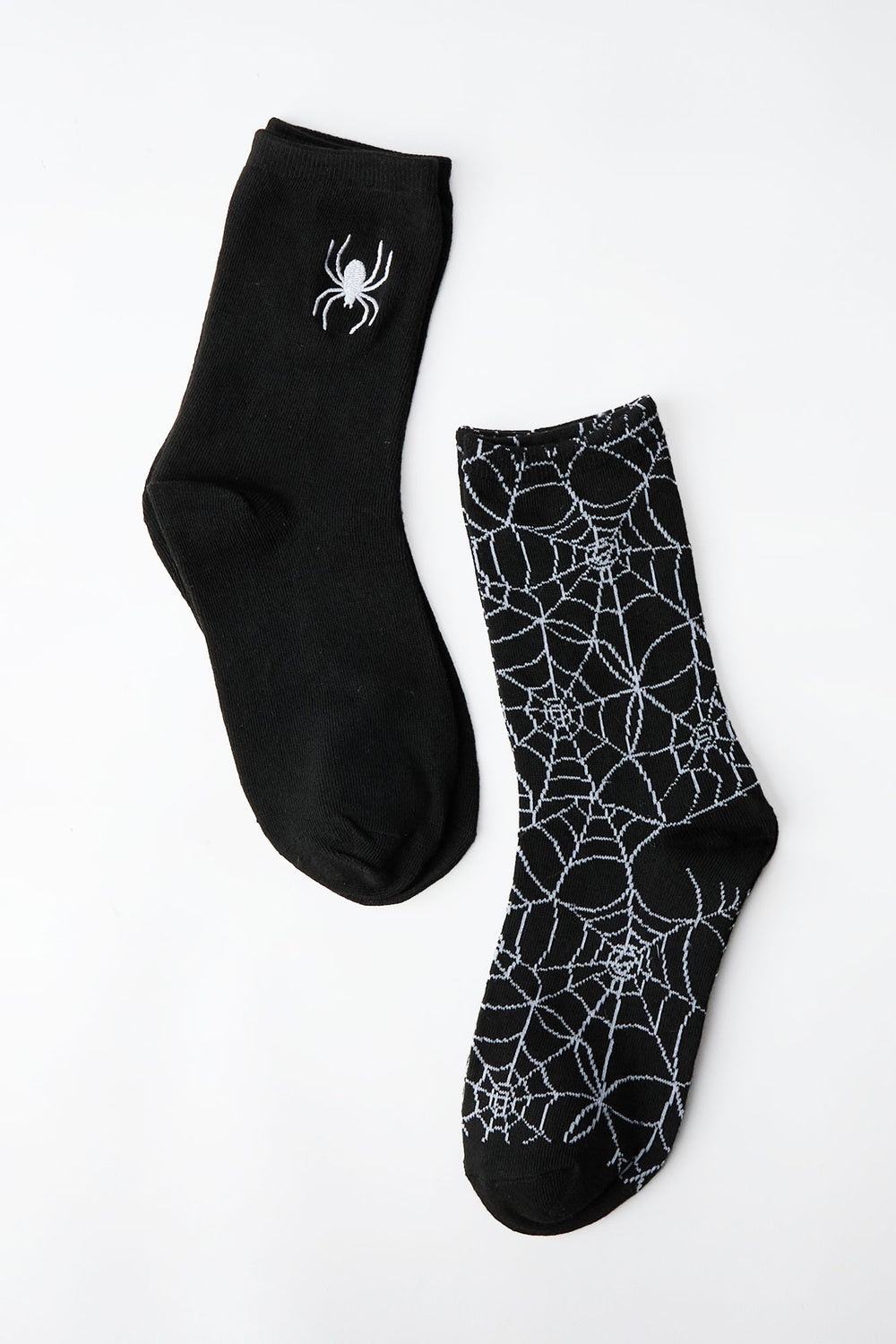 Chaussettes à araignées et toiles d'araignée d'Halloween junior paquet de 2 Chaussettes à araignées et toiles d'araignée d'Halloween junior paquet de 2