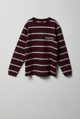 T-shirt à manches longues rayé junior