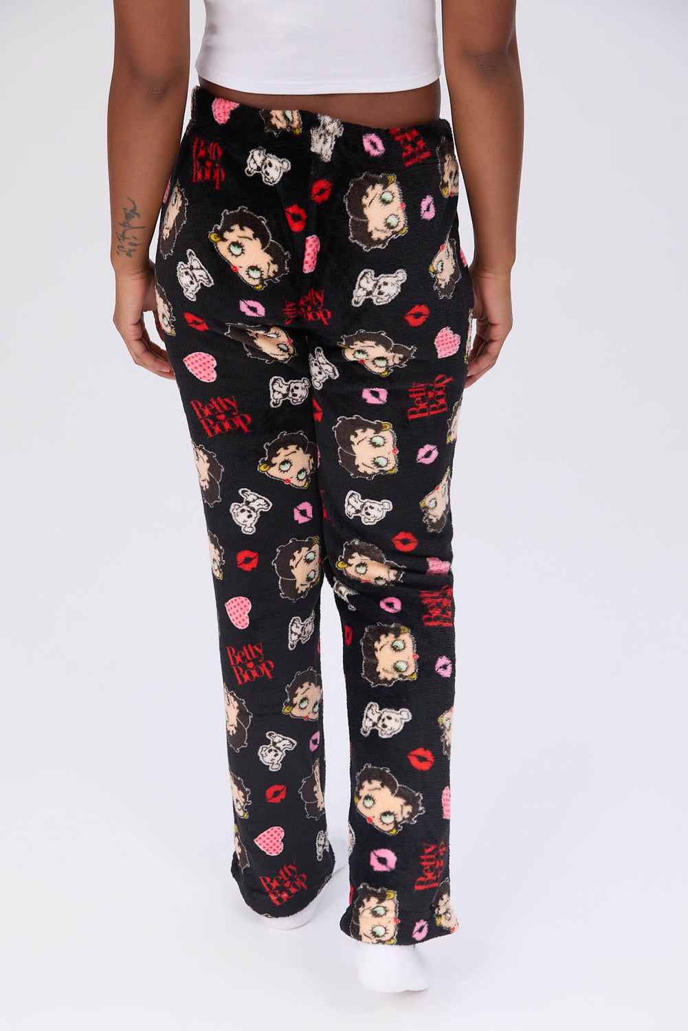 Betty Boop Printed Plush Pajama Bottoms Betty Boop Printed Plush Pajama Bottoms