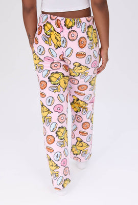 Garfield Printed Plush Pajama Bottoms