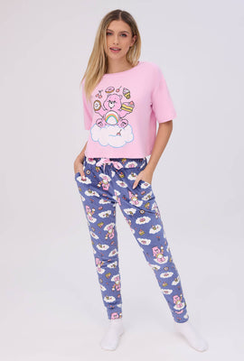 Care Bears 2-Piece Pajama Tee & Velour Jogger Set