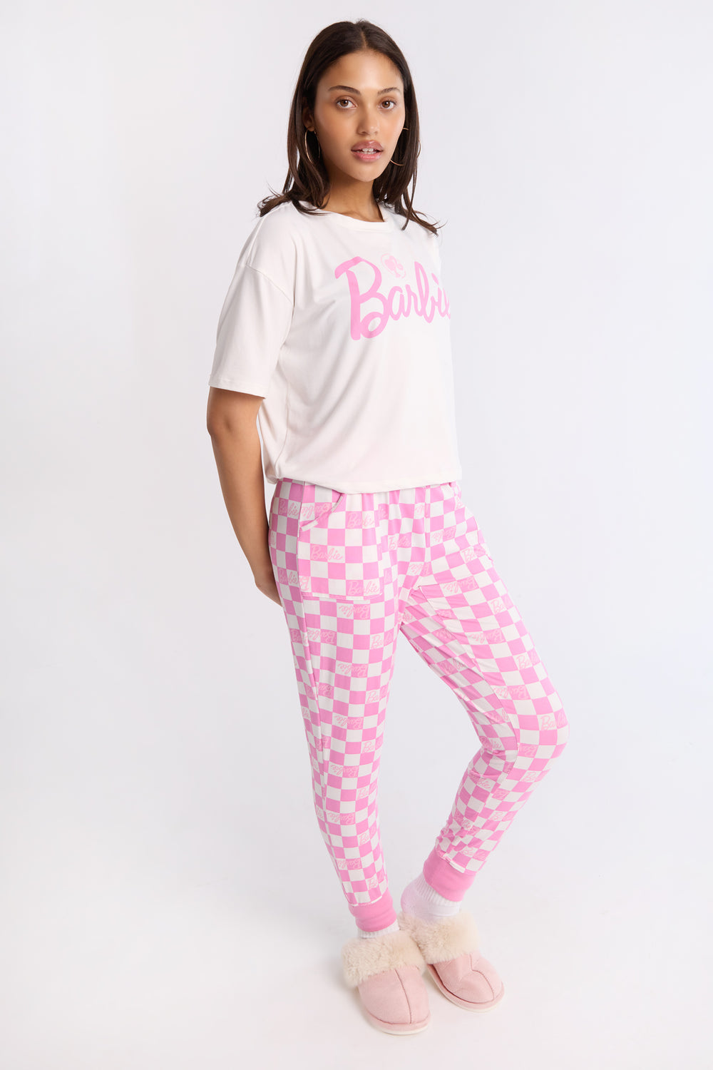 Barbie 2-Piece Pajama Tee & Jogger Set Barbie 2-Piece Pajama Tee & Jogger Set