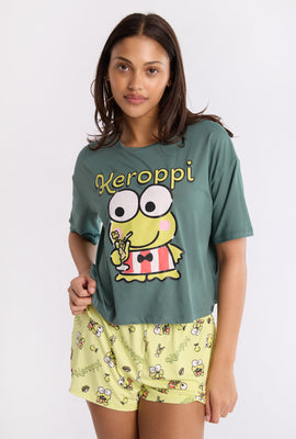 Keroppi 2-Piece Pajama Tee & Shorts Set