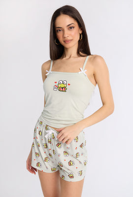 Keroppi 2-Piece Pajama Tank Top & Shorts Set