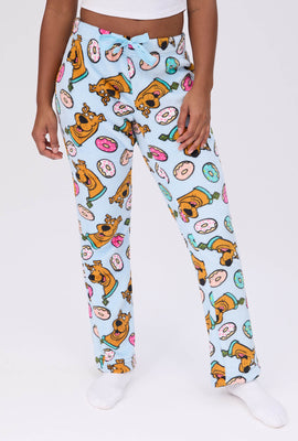 Scooby Doo Printed Plush Pajama Bottoms