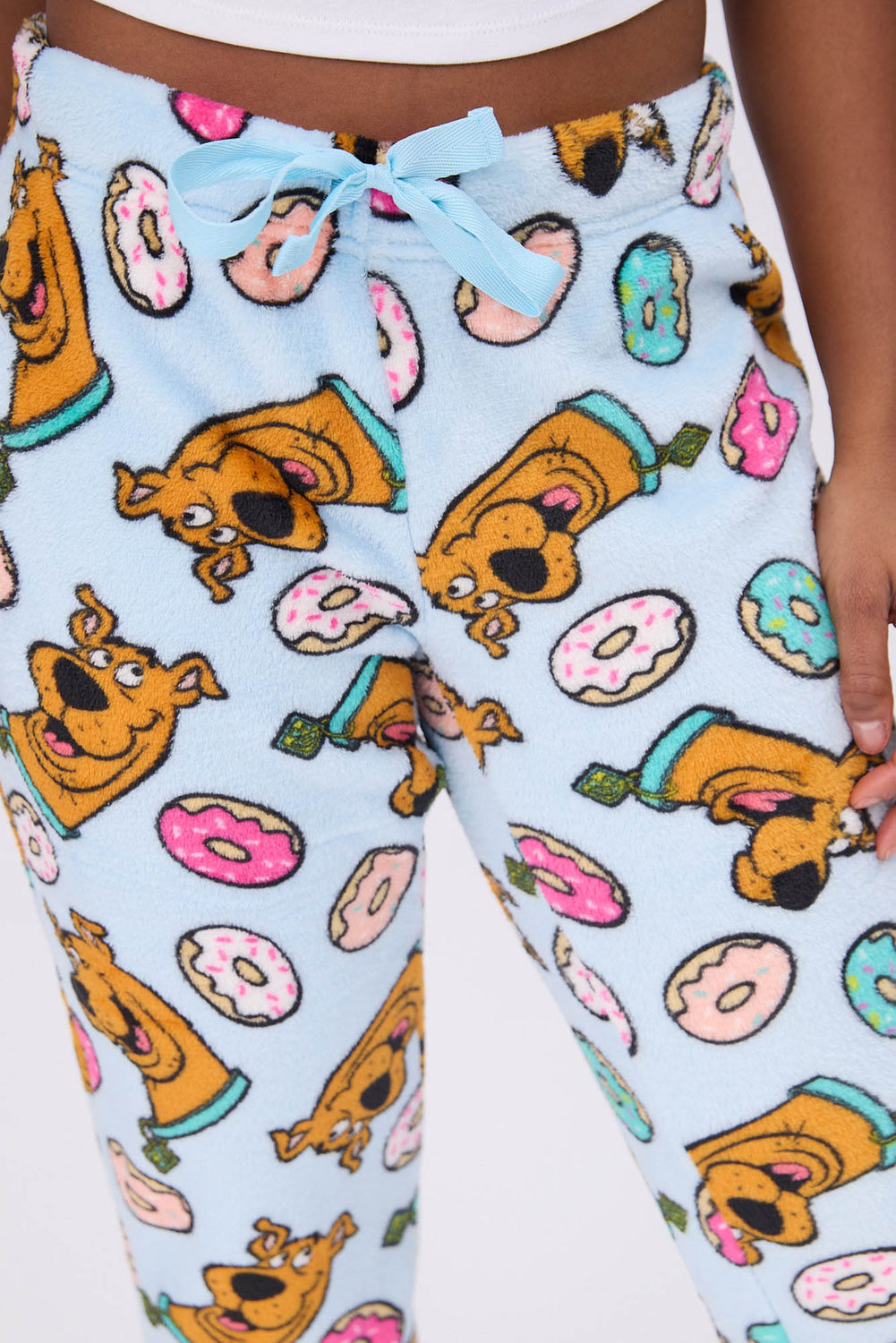 Scooby Doo Printed Plush Pajama Bottoms Scooby Doo Printed Plush Pajama Bottoms