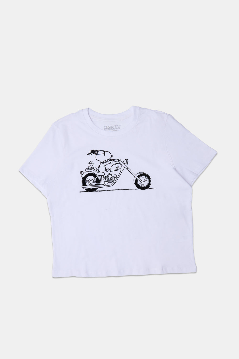 Motorcycle Snoopy Graphic Baby Tee Motorcycle Snoopy Graphic Baby Tee